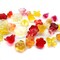 Glass Flower Beads, 30 pcs, Small Red Orange & Yellow Mix, Assorted Styles, 6mm to 15mm, Adorabilities